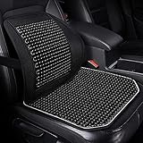 JZLPY Holzperlen Sitzauflage Auto Holzkugeln Massage Holzperlen Sitzaufleger Sommer Universal Für Fahrersitz Und Beifahrer Auto SUV Bürostuhl,1 Stück