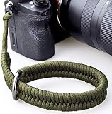 Uooker Kamera Handschlaufe,Hochwertig Verstellbaren 550 Paracord-Kameragurt Schnellverschluss-Kameragurt, Geeignet für Verschiedene Kameras und Spiegelreflexkameras (Grün)