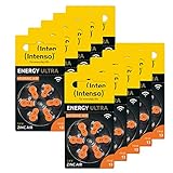 60x Intenso Energy Ultra Hörgeräte Batterie PR48 orange - Typ 13, 10x 6er Blister, 7504426M