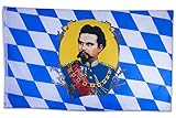 SCAMODA Bundes- und Länderflagge aus wetterfestem Material mit Metallösen (König Ludwig) 150x90