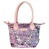 Depesche 10103 - Trend Love Handtasche, mauve mit Pailletten, ca. 31 x 23