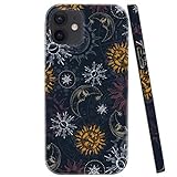 Hepix Space Planets Compatible with iPhone 12 Pro Case Sun Star iPhone 12 Case 6.1 Inch 2020, Moon Phone Case IMD Anti-Yellow, Shockproof Full-Body Protective Cover for iPhone 12, for iPhone 12