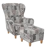 Supellex Ohrensessel »Sofia«, Design Jakarta, perlweiss, rosé (Design-Nr.: 5241), wahlweise mit Hocker (inkl. Hocker)