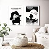 XMYC Afrikanische Frau Literarischer Kunstdruck Renaissance-Zitat Poster Philosophie Geschenk Bilder Wohnkultur Wohnzimmer 2 Stück 40 x 60 cm ohne R