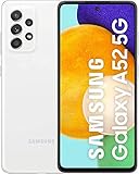 Samsung Galaxy A52 5G Smartphone ohne Vertrag 6.5 Zoll Infinity-O FHD+ Display, 128 GB Speicher, 4.500 mAh Akku und Super-Schnellladefunktion, weiß, 30 Monate Herstellergarantie [Exklusiv bei Amazon]