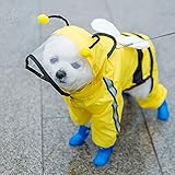 Haustier Regenmantel, Hunderegenjacke mit Reflektierenden Streifen, Regenponcho mit Geschirrloch für Hunde, Reflektierende Hundeweste, Hundemantel wasserdichte, für Hunde（ XL） (B)