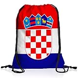 style3 Kroatien Turnbeutel Rucksack Tasche Croatia Flagge WM EM Sport Beutel Festival Fahne Uni Schule B