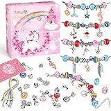 Lenski Mädchen Geschenke 4-11 Jahre - Charm Armband Kit DIY, Schmuck Basteln Mädchen Geschenke für Mädchen, Spielzeug Mädchen Kinder Geschenke Weihnachten Geschenk Mädchen 5 6 7 8 9 10 11 J