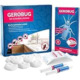 Gerobug® Die Schaben-Lösung Komplettpaket zur Schaben-Bekämpfung + 2 x Schabenköder Gel + 12 x Schabenfalle + 8 Köderdosen + Videoanleitung für Privatanw