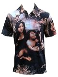 In Nomine Patre Herren Polo T-Shirt Braun Leonardo Da Vinci Madonna mit der Spindel of The Yarnwinder XXXXL 4XL 60