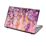 TaylorHe Folie Sticker Skin Vinyl Aufkleber mit bunten Mustern für 15 Zoll 15,6 Zoll (38cm x 25,5cm) Laptop Skin Bunte Blumen, R