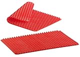 Rosenstein & Söhne Silikon Backofenmatte: 2er-Set Silikon-Backmatten mit Pyramiden-Noppen, antihaftbeschichtet (Backfolien)