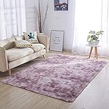 GJXY Kurzflor-Designer Teppich extra weich fürs Wohnzimmer, Schlafzimmer, Esszimmer oder Kinderzimmer,Deko-Teppich,Lila,200×300