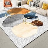 MMHJS Moderner Langflor-Teppich, Einfacher, Hautfreundlicher, Rutschfester Teppich, Wohnzimmer-Schlafzimmer Mit Großem Teppich, Bankett-Party-Dekorations-Bodenmatte 140x200