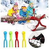 Dantazz Schneeball Maker Clip Schneeball Hersteller Clip Schneeballformer Schneeballzange Schneeball Form Machen Spielzeug Kinder Schneeball Sandball Clip Winter Outdoor Spielzeug (Rot, 35cm)