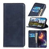 NEINEI Handyhülle für Samsung Galaxy A03 Hülle,TPU/PU Leder Klapphülle Handytasche mit [Standfunktion] [Kartenfach] [Magnetisch],Rindsleder Textur Cover Case Schutzhülle,B
