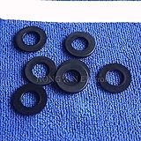 M2 M2.5 M3 M4 M5 M6 M8 M10 M12 Schwarze Kunststoff-Nylon-Unterlegscheibe überzogene flache Distanzringe Unterlegscheibe Dichtungsring O-Ring-Dichtungsscheiben 1 Stück-M10x20x2