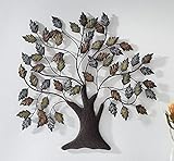 Wanddeko 'Baum' aus Metall, braun, 72x58 cm, Wandschmuck, Wandbild, Metalldeko, Häng