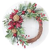 LFFME Weihnachtsgirlande,Halloween Kranz,Amerikanischer Granatapfel-Fruchtkranz,Halloween Deko,Künstlich Weihnachten Girlande,Hausgarten Urlaub Hochzeit Party Trepp