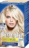 SCHWARZKOPF BLONDE Aufheller L100 Platin Aufheller Eisblond, Stufe 3, 3er Pack (3 x 180 ml)