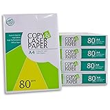 2500 Blatt Hochwertiges Premium Druck- und Kopierpapier von Copy & Laserpaper | DIN A4 80 g | weiß | Druckerpapier | Fax | Fotokopierpapier | Laserpapier | Universalpap