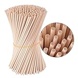 300 Stk. Rund Holzstäb Dübelstangen Holzstäbchen zum Basteln Bambus Rundholz Holzrundstäbe Bastelholz Bastelhölzer Naturholz Universal Bastelbedarf Heimwerker (15cm * 3mm)