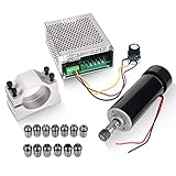 500W Luftgekühlten 0.5kw Mini Spindle Motor + 220V MACH3 Geschwindigkeit Power Converter + 52mm Clamp + 13pcs ER11 Collet für CNC Gravieren M