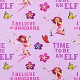 Baumwolljersey MIA and ME believe in unicorn - Lizenzstoff Kinderstoffe - Preis gilt für 0,5 M