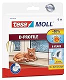 tesa moll D-Profil Gummi Fenster und Türdichtung weiss 6