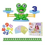 colmanda Mathe Waage Spielzeug, Cartoon Tier Balance Zählen und Rechnen, Mathe Balancing Spielzeuge für Kinder zum Entwickeln von Intelligenz und Koordination für Kinder (Frosch)