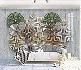 ZZXIAO Abstraktion Mediterraner Kreis Tapete 3D Vliestapete Moderne Wandbilder Wanddekoration fototapete 3d effekt tapete Wohnzimmer Schlafzimmer Hintergrundbild-250cm×170