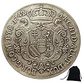 LKTingBax 1742 Gedenkmünze Reichsmark, deutsche Münzen, Europa-Münzen, Challenge Münze, alte Gedenkmünze + KaiKBax Geschenktasche für Papa / Ehemann macht das Leb