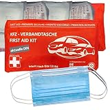 Verbandskasten Auto 2022 | Neue KFZ-Verbandstasche DIN 13164 - 2022 Zertifiziert Geprüft | Erste Hilfe First Aid Tasche Kasten Set Kit ideal als Notfall-Set Nachfüllset für Auto 2022 STVO