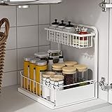 SXFYHXY Spülbeckenunterschrank Küchen Unterschrankregal Unter Der Spüle Regal Mit Korbschublade Unter Waschbecken Für Küchenschrank