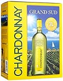 Grand Sud - Chardonnay aus Süd-Frankreich - Sortentypischer Trocken Weißwein - Großpackungen Wein Bag in Box 3l (1 x 3 L)