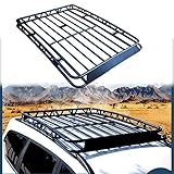 TYYCKJ Manganstahl Dachgepäckträger Korb Gepäckträger für Harvard H7 (63 Zoll) für Fahrradträger, Dachbox UVM, Bis 500 Lbs Belastb