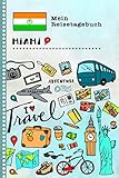 Miami Reisetagebuch: Kinder Reise Aktivitätsbuch zum Ausfüllen, Eintragen, Malen, Einkleben A5 - Ferien unterwegs Tagebuch zum Selberschreiben - Urlaubstagebuch Journal für Mädchen, Jung