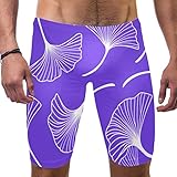 LAIYUHUA Traditionelle japanische Ornamente Jungen Herren Schwimmhose für Training, Wettkampf-Schoß-Badeanzug, quadratisches Bein, Ausdauertraining, mehrfarbig, 56