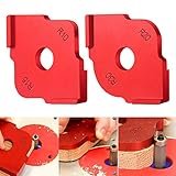 Aluminium Router Tisch Zimmermann Ecke Radius Spannvorrichtung, 2Pcs Holzplatte Schnell Bohrerspitzen Spannvorrichtung Winkel Vorlagen Hohe Präzision Finder Holzbearbeitung Werkzeug - R
