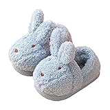 ROMIDA Hausschuhe Kinder Plüsch Tiere Pantoffeln Filz rutschfest Weiche Sohle Krabbelschuhe Baby Fleece Gefüttert Winter Warm Barfußschuhe Puschen Slippers plüsch-hausschuhe Jungen M