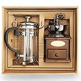 Duyifan Retro Holz Kaffeemühle Hand, Kaffeemühle Manuell, Kaffeebohnenmühle, French Press Pot Kaffeeutensilien, Verstellbaren Hand-Kaffeemühle Geschenkverpackung Verfügb