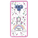 Hapdey silikon Hülle für [ Samsung Galaxy Note 9 ] Design [ Regenbogen, träume wie EIN Einhorn ] Rosa Flexibles TPU