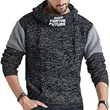 Segindy Herren Kordelzug Kapuzenpullover Pullover Loser und bequemer Street Trend Casual All-Match Pullover Europa und Amerika XL