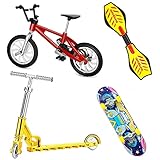 Mini Finger Toy Set, 4 Stück Finger Skateboards Finger Fahrrad Finger Roller Finger Vitality Board Training Requisiten Fingerspitzen Bewegung Spielzeug Spiele fü