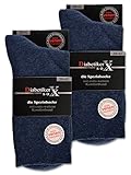 6 Paar Socken mit Komfortbund ohne Gummi & ohne Naht 97% Baumwolle Damen & Herren Diabetiker Socken (47-50 Jeans)