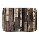 Fußmatten, Holz rustikal, Küchenboden Badteppichmatte Absorbent Indoor Badezimmer Dekor Fuß