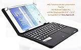 MQ für Sony Xperia Z4 - Bluetooth Tastatur Tasche mit integriertem Multifunktions-Touchpad | Layout D