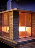 grandform Sauna Garten mit elektrische Raumheizung oder Holzofen Outside Pro (cm. 280 x 200 x 208 H.)