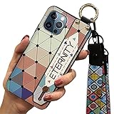 Lulumi Schutzhülle für iPhone 7/iPhone 8/iPhone SE 2020/iPhone SE2 - Funktionales Schlüsselband Bumper mit flexiblem Halter und doppelten Schlüsselbändern, Weiche Silikon TPU Hülle, Bunte Dreieck