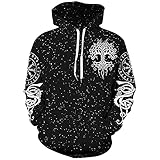 SJJMYM Viking Hoodie 3D Gedruckt Beiläufige Lose Baseballuniform Paare Pullover Mit Großen Taschen Und Kordelzug,Life Tree,3XL